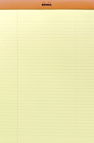 Schrijfblok Rhodia A4 lijn 80 vel 80gr geel-2