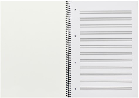 Collegeblok Oxford A4+ muziek 4-gaats 100 pagina's 80gr blauw-3