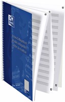 Collegeblok Oxford A4+ muziek 4-gaats 100 pagina's 80gr blauw-2