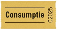 Consumptiebon Combicraft 57x30mm 2-zijdig 2x1000 stuks geel-2