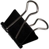 Papierklem MAUL foldback 215 13mm zwart 12 stuks-3