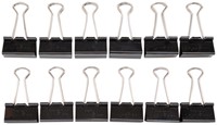 Papierklem MAUL foldback 215 13mm zwart 12 stuks-2