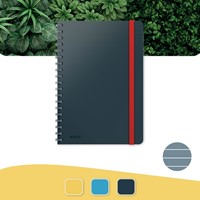 Notitieboek Leitz Cosy B5 160blz 100gr spiraal lijn grijs-7