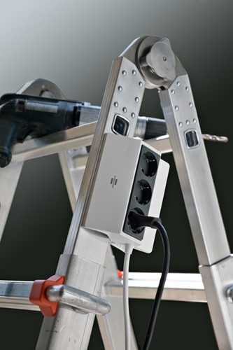 Stekkerdoos Brennenstuhl bureau klembaar 3 voudig 3 meter grijs/wit-1