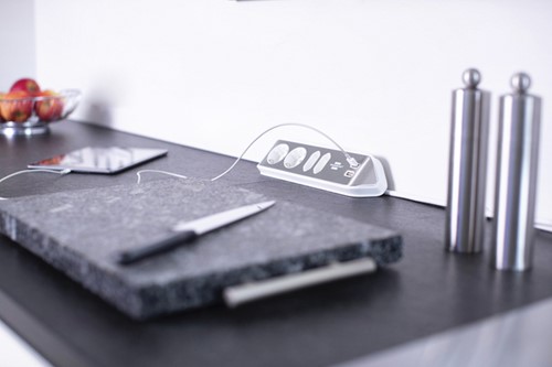 Stekkerdoos Brennenstuhl bureau Estilo 4vdig incl 2 USB 2m wit/zilver-4