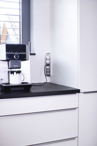 Stekkerdoos Brennenstuhl bureau Estilo 4vdig incl 2 USB 2m wit/zilver-5