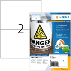 Etiket HERMA 9541 210x148mm weerbestendig wit 80 stuks