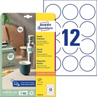 Etiket Avery L3416-10 rond 60mm wit 120 stuks-3