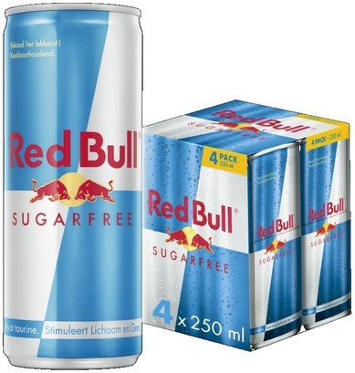 Energiedrank Red Bull sugarfree blik 250 ml
