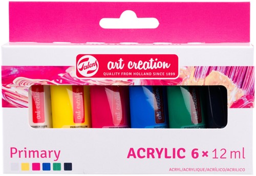 Acrylverf Talens Art Creation Primary assorti 6 tubes à 12ml