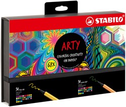 Fineliner STABILO point 88 & Pen 68  Arty creative ass luxe box 68st