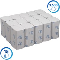 Handdoek Scott Essential i-vouw 1-laags 200x318mm 15x240 vel wit 6669-2