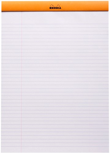 Schrijfblok Rhodia A4 lijn 80 vel 80gr oranje-3