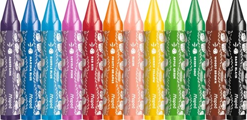 Waskrijt Maped Jungle Fever Jumbo set à 12 kleuren-2