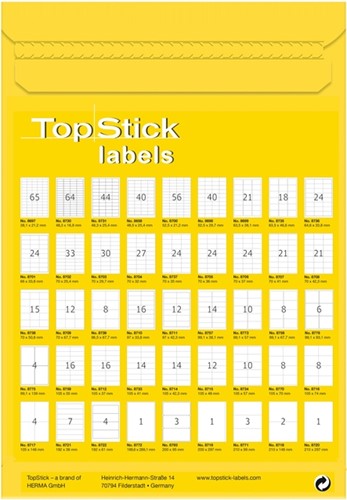 Etiket TopStick 8706 70x37mm wit 2400 stuks-2