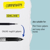 Gelschrijvervulling Online Magixx medium turquoise blister à 3 stuks-3