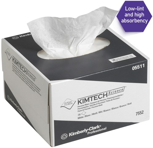 Poetsdoek Kimtech Science 208x112mm 30x286vel dispenserdoos wit 7552-3