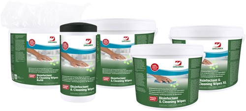 Desinfectiedoekjes Dreumex Disinfectant & Cleaning navulling 800 stuks wit-2