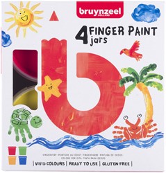 Vingerverf Bruynzeel Kids assorti 4 potjes