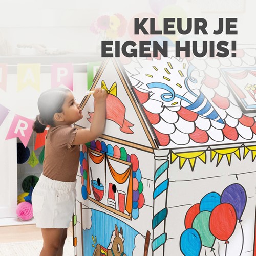 Kartonnen speelhuis XL Verjaardag Bankers Box Play inkleurbaar-3