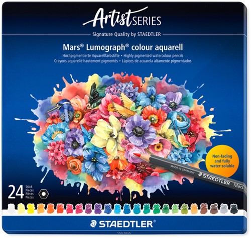Aquarelpotlood Staedtler Mars Lumograph set à 24 kleuren