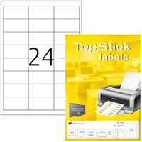 Etiket TopStick 8701 66x33.8mm wit 2400 stuks