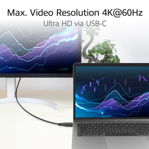 Kabel ACT USB-C standaard naar USB-C hoek boven/beneden 10Gbps 1m-2