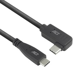 Kabel ACT USB-C standaard naar USB-C hoek 10Gbps 2m