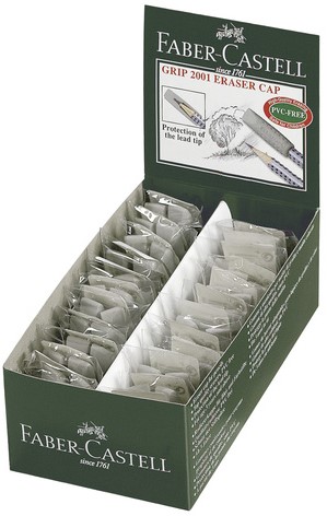 Gumdop Faber Castell Grip 2001 grijs 2 stuks-2