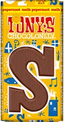 Chocoladeletter Tony's Chocolonely S melk pepernoot 90 gram