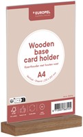 Kaarthouder Europel acryl met houten voet A4 staand-3