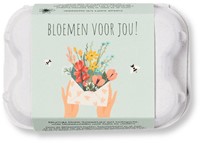Giftbox Blossombs Bloemen voor jou eierdoosje à 6 zaadbommetjes