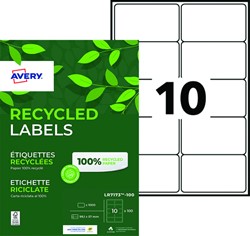 Recycled etiketten voor printers