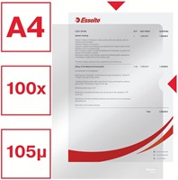 Insteekmap L-model Esselte standaard copy safe 0.11mm PP A4 glashelder 100 stuks-4