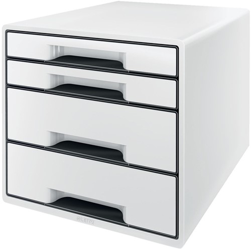 Ladenblok Leitz Wow CUBE A4 maxi 4 laden wit/zwart-2