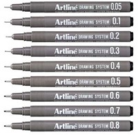 Fineliner Artline technisch 0.2mm zwart-2