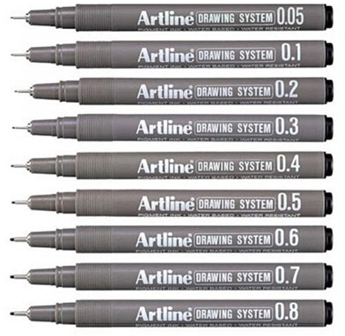 Fineliner Artline technisch 0.3mm zwart-2