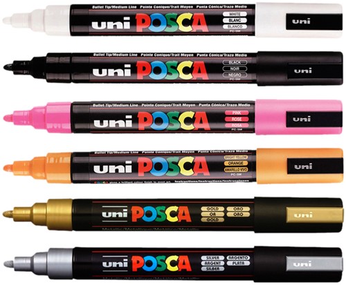 Paintmarker Uni POSCA PC5M medium zilver-6