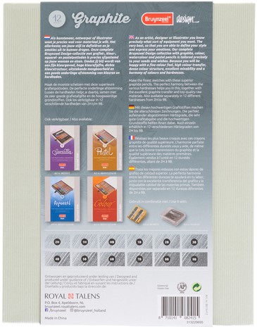 Potlood Bruynzeel Design met luxe bewaardoos 12 hardheden-3