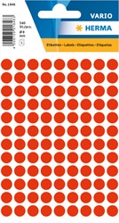 Etiket HERMA 1846 rond 8mm fluor rood 540 stuks