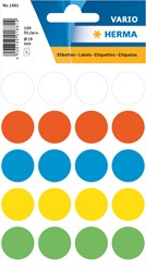 Etiket HERMA 1881 rond 19mm assorti 100 stuks