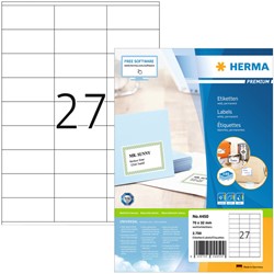 Etiket HERMA 4450 70x32mm premium wit 2700 stuks