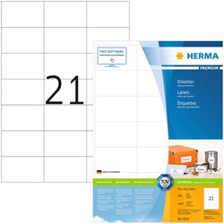 Etiket HERMA 4616 70x42.3mm premium wit 4200 stuks