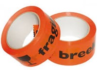 Waarschuwingstape IEZZY breekbaar 50mmx66m oranje/zwart-3