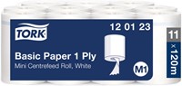 Poetspapier Tork M1 Basic Universal 1-laags 120m wit 120123