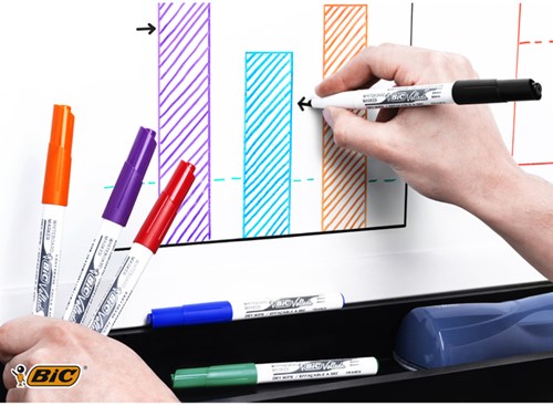 Whiteboardmarker Bic Velleda 1741 rond medium rood-4