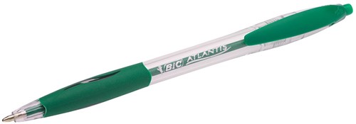 Balpen Bic Atlantis classic grip clic medium groen-1