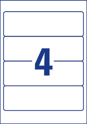 Rugetiket Avery breed 59x192mm zelfklevend wit 25 vel-3