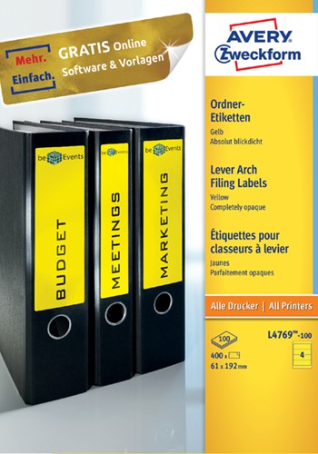 Rugetiket Avery breed 61x192mm zelfklevend geel 100 vel-3