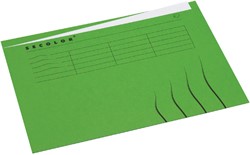Vouwmap Secolor met tabrand A4 100% gerecycled karton 250gr Groen